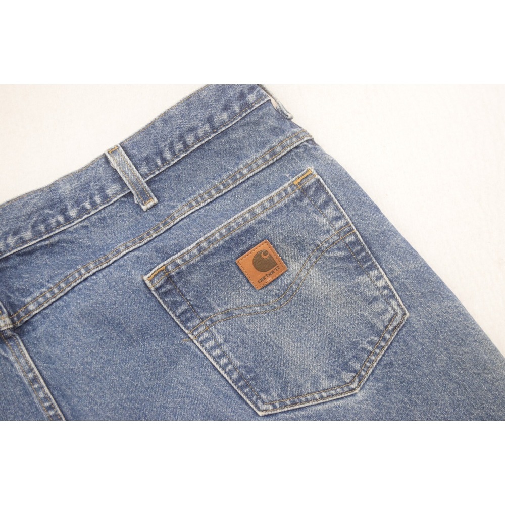 Carhartt B160-DST Relaxed Fit Straight Leg Denim Blue Jeans Mens Size 44 x 30